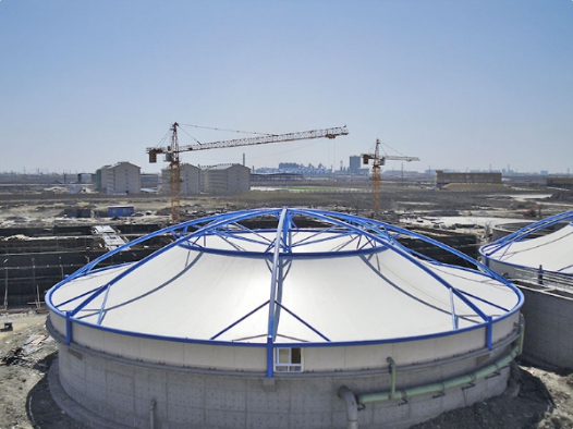 鄂尔多斯市污水池加盖膜结构车棚 - 价格
